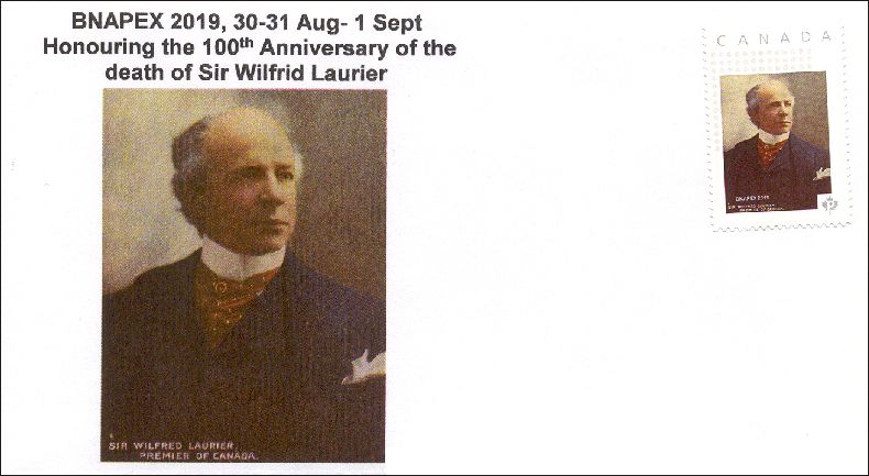 Cover commemorating the 100th anniversary of the death of Sir Wilfrid Laurier with
                     Picture Postage™ stamp