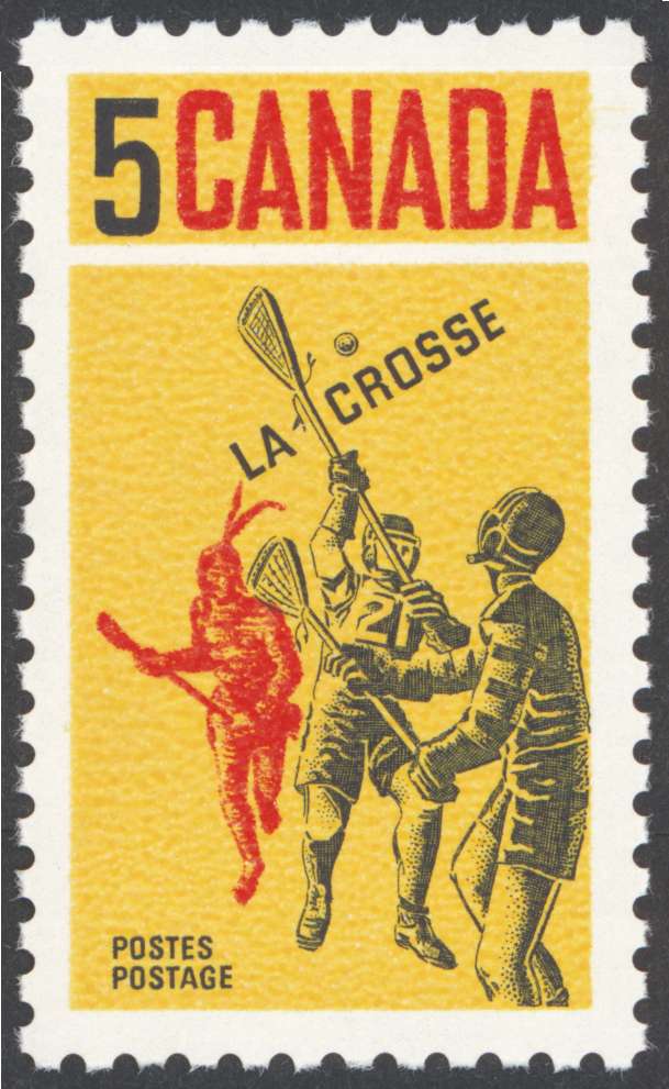 1968 5 cent Lacrosse commemorative stamp