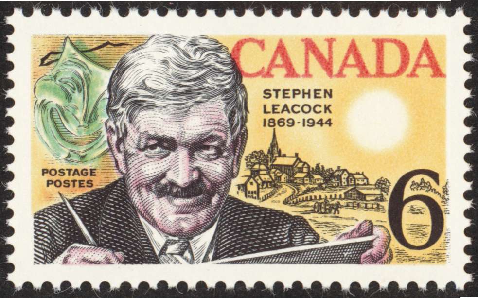 1969 6 cent Stephen Leacock commemorative stamp