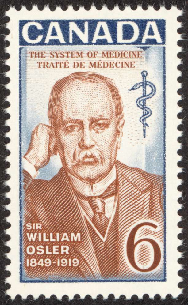 1969 6 cent Sir William Osler commemorative stamp