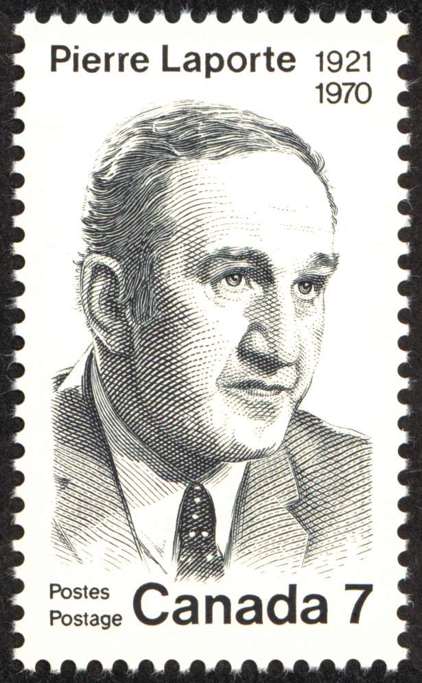 1971 7 cent Pierre Laporte commemorative stamp