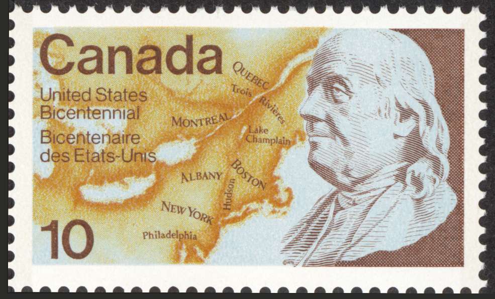 1976 10 cent U.S. Bicentennial
                        commemorative stamp
