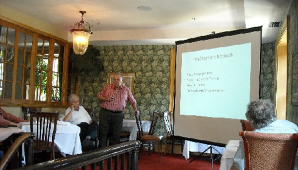 David McLaughlin giving his presentation Every
                Householder Mail