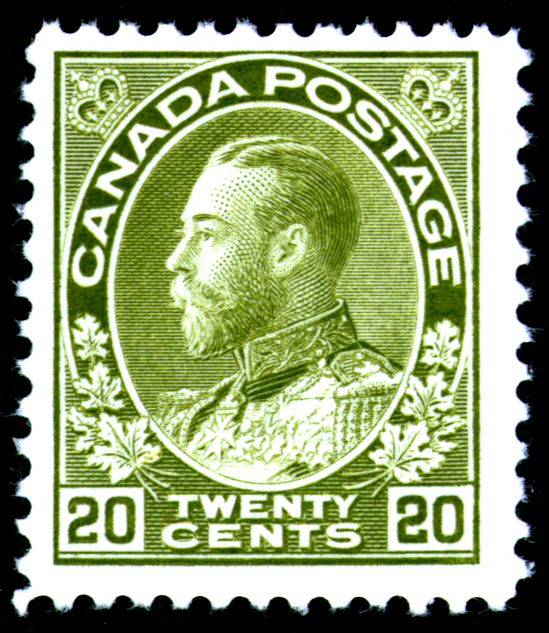Admiral 20 cent green stamp