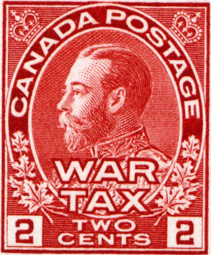 Admiral 2 cent carmine War Tax single