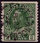 2 cent green stamp with top and bottom trimmed to make it look 
        like a perf 12 sidewise coil, a stamp that was never issued