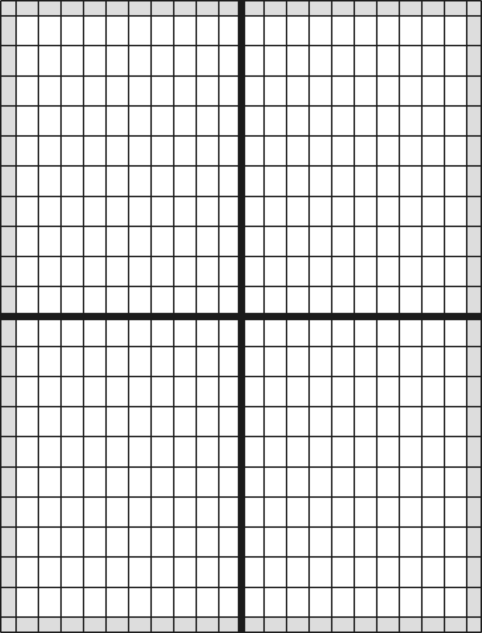 Diagram showing the layout of a plate of 400 stamps with no gutter between panes