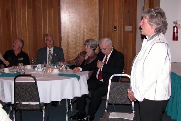 Dorothy Blunden speaking about the history of
                the Columbia Valley