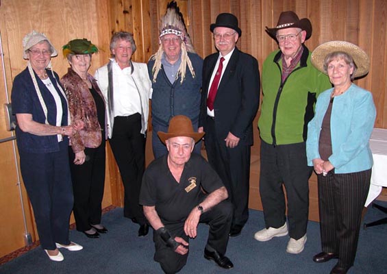 By the time Dorothy had finished a lot of
                folks were wearing hats from the various eras in the Columbia Valley historical times